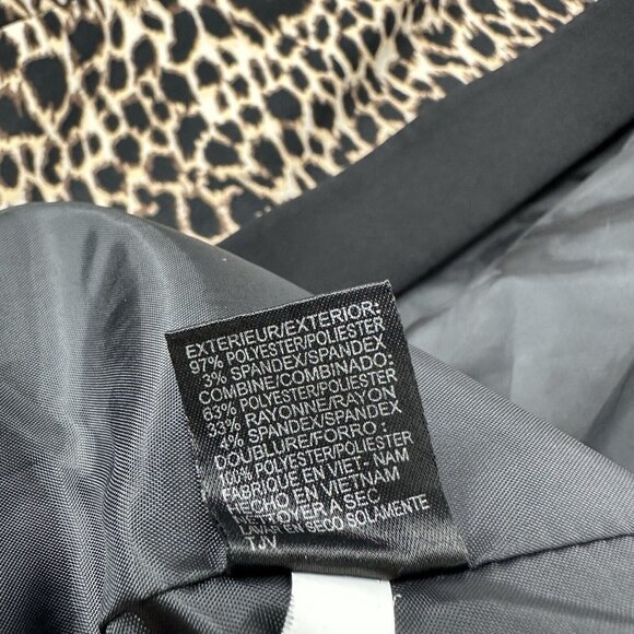 Tahari ASL Women’s Brown Animal Print Open Front Mob Wife Designer Blazer 6P/C38 - Picture 10 of 13